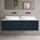 Scanalato Double Drawer Countertop Vanity Unit - Midnight Blue 1400mm