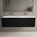 Scanalato Double Drawer Vanity Unit With Beyondstone Double Basin - Pure Black 1400mm