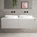 Scanalato Double Drawer Countertop Vanity Unit - Soft Grey 1400mm