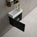 Scanalato Single Door Vanity Unit With Beyondstone Basin - Pure Black 450mm