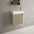 Scanalato Single Door Vanity Unit With Beyondstone Basin - Cashmere 450mm