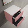 Scanalato Double Drawer Countertop Vanity Unit - Dusky Pink 600mm image
