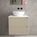Scanalato Double Drawer Countertop Vanity Unit - Cashmere 600mm