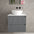 Scanalato Double Drawer Countertop Vanity Unit - Dove Grey 600mm