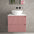 Scanalato Double Drawer Countertop Vanity Unit - Dusky Pink 600mm