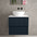 Scanalato Double Drawer Countertop Vanity Unit - Midnight Blue 600mm