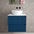 Scanalato Double Drawer Countertop Vanity Unit - Ocean Blue 600mm