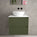Scanalato Double Drawer Countertop Vanity Unit - Seaweed 600mm