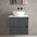 Scanalato Double Drawer Countertop Vanity Unit - Slate Grey 600mm