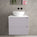 Scanalato Double Drawer Countertop Vanity Unit - Soft Violet 600mm