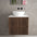 Scanalato Double Drawer Countertop Vanity Unit - Walnut 600mm