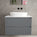 Scanalato Double Drawer Countertop Vanity Unit - Dove Grey 800mm