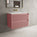 Scanalato Double Drawer Vanity Unit  With Beyondstone Basin - Dusky Pink 800mm