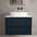 Scanalato Double Drawer Countertop Vanity Unit - Midnight Blue 800mm