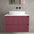Scanalato Double Drawer Countertop Vanity Unit - Mineral Red 800mm
