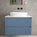Scanalato Double Drawer Countertop Vanity Unit - Soft Blue 800mm
