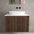 Scanalato Double Drawer Countertop Vanity Unit - Walnut 800mm