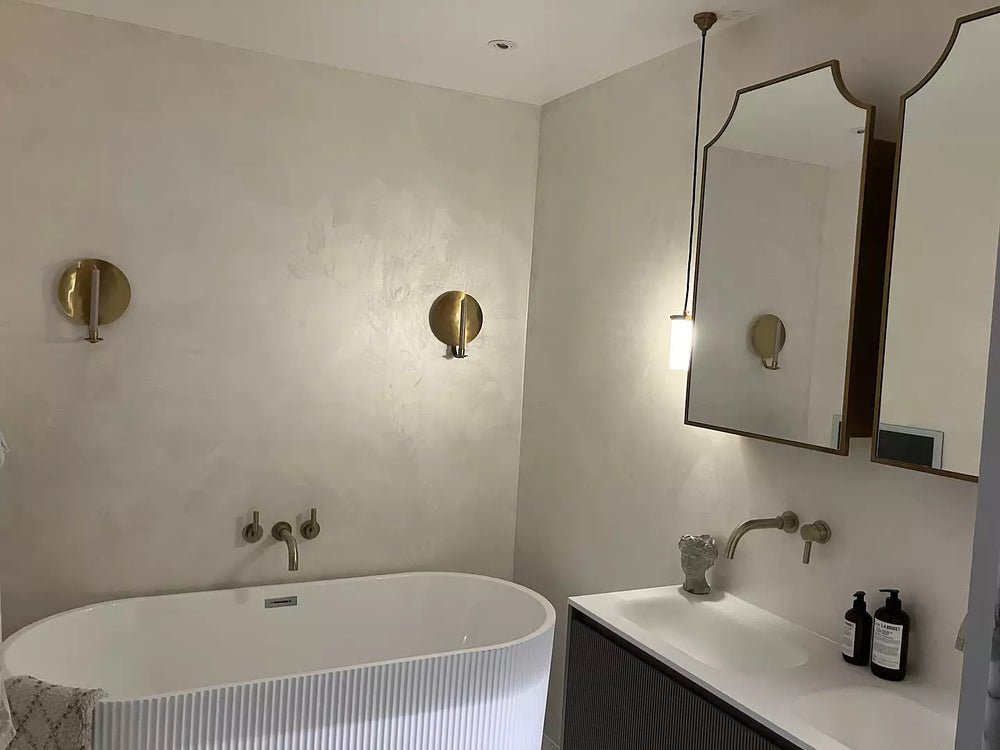 Scanalato Single Drawer Vanity Unit With Beyondstone Double Basin - Soft Taupe 1200mm