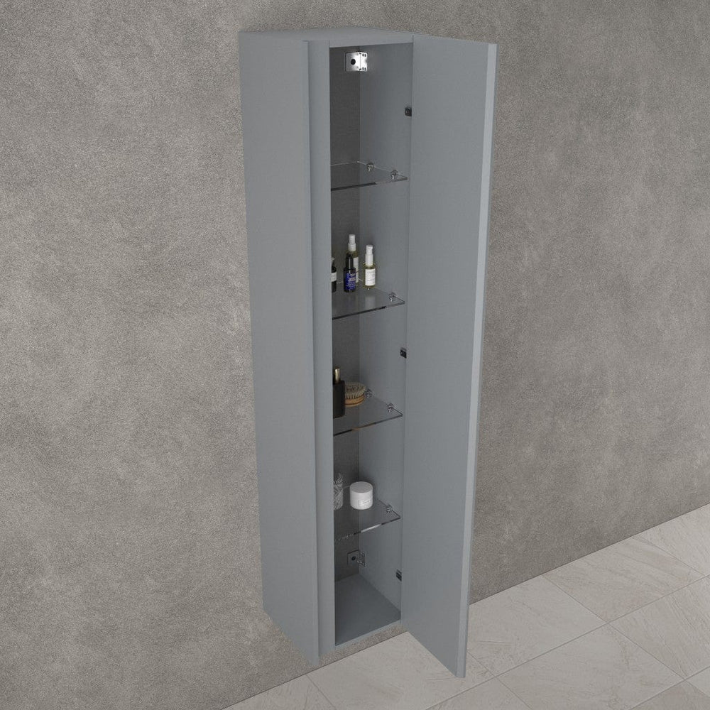 Scanalato Tall Wall Cabinet - Dove Grey 350mm x 1650mm