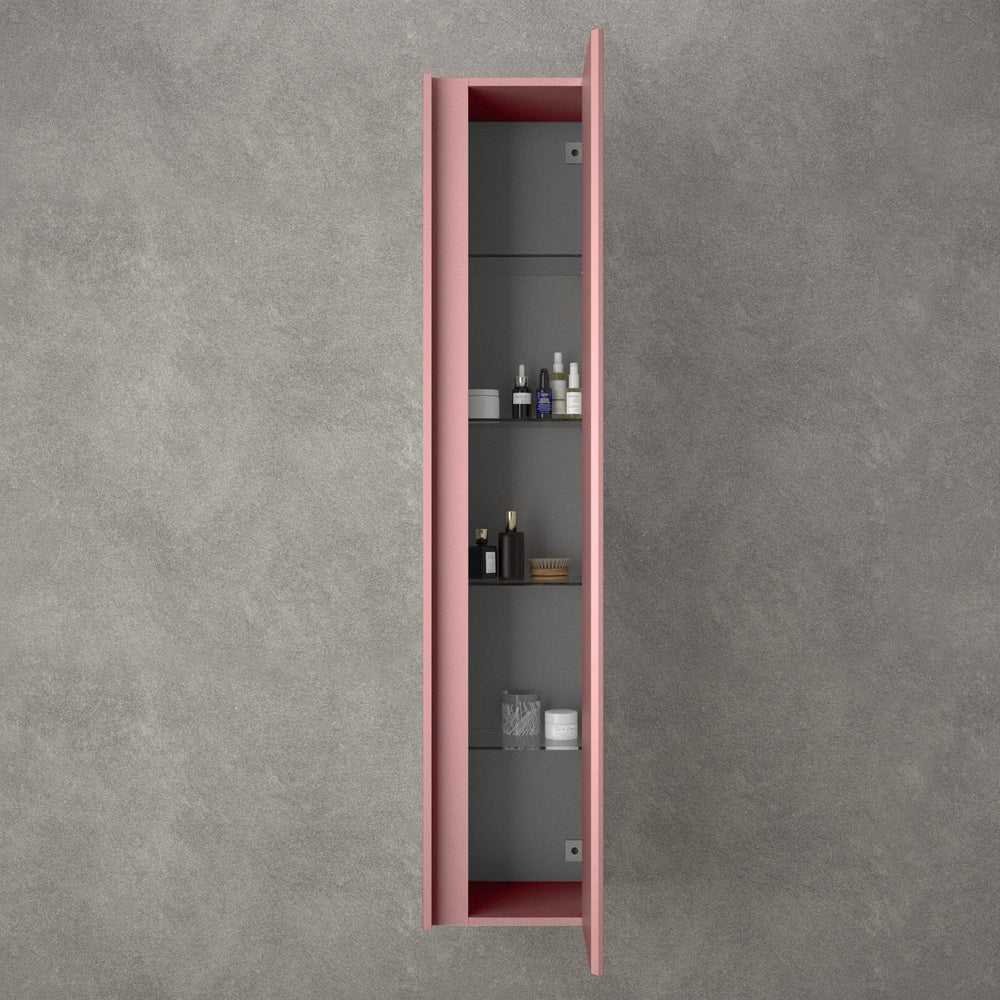 Scanalato Tall Wall Cabinet - Dusky Pink 350mm x 1650mm