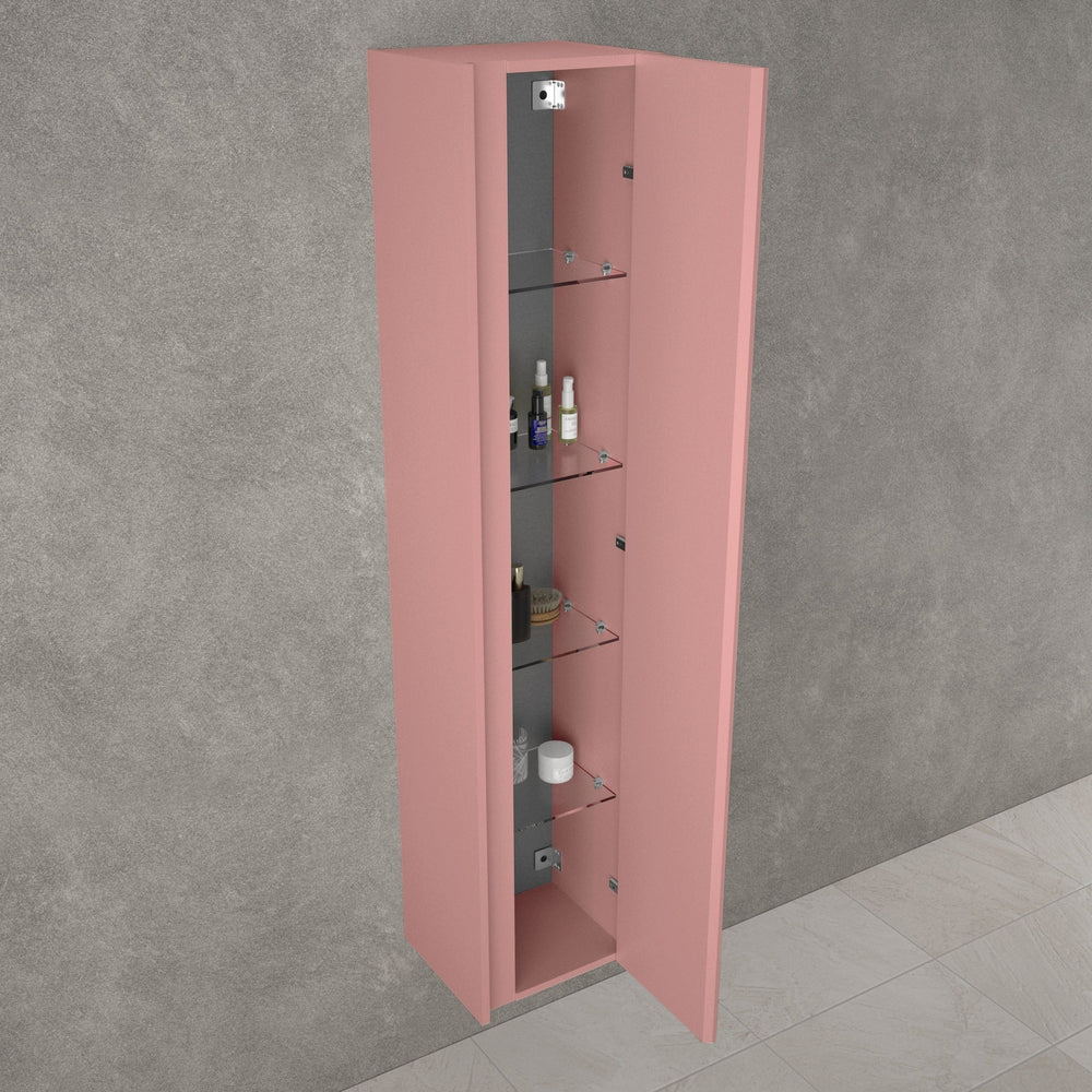 Scanalato Tall Wall Cabinet - Dusky Pink 350mm x 1650mm