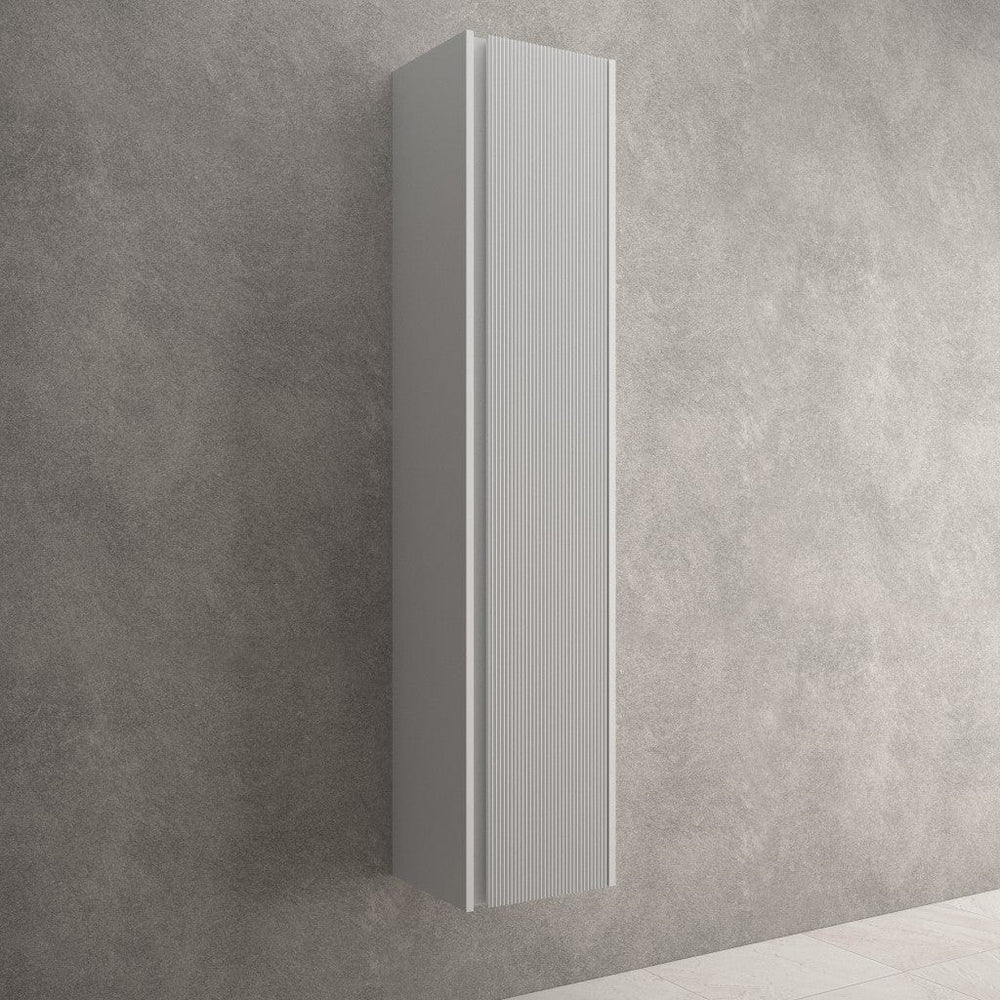 Scanalato Tall Wall Cabinet - Soft Grey 350mm x 1650mm