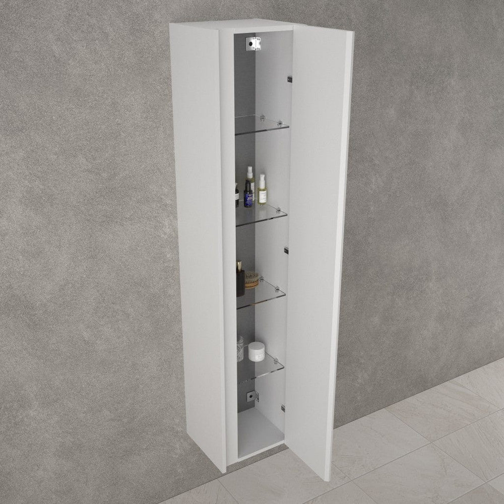 Scanalato Tall Wall Cabinet - Soft Grey 350mm x 1650mm