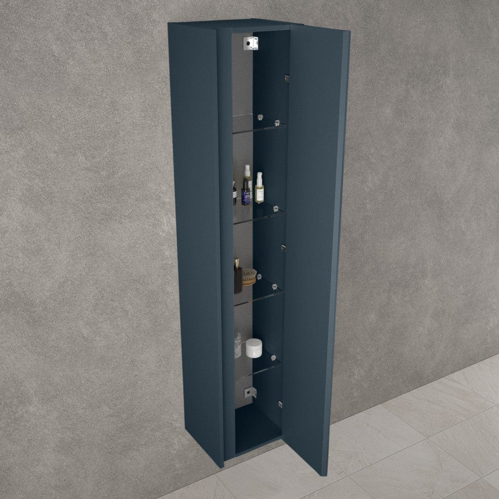 Scanalato Tall Wall Cabinet - Midnight Blue 350mm x 1650mm