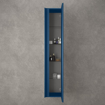 Scanalato Tall Wall Cabinet - Ocean Blue 350mm x 1650mm