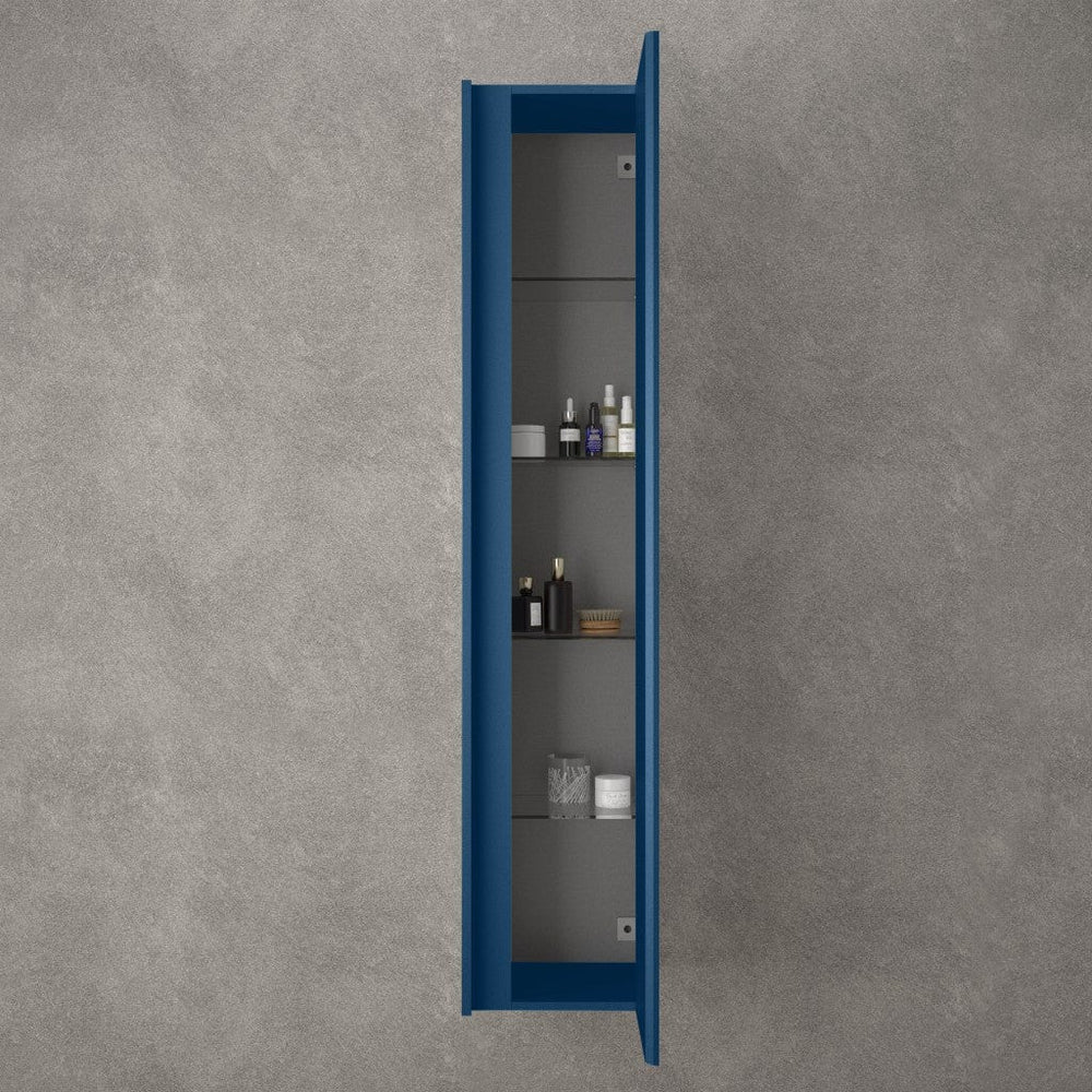 Scanalato Tall Wall Cabinet - Ocean Blue 350mm x 1650mm