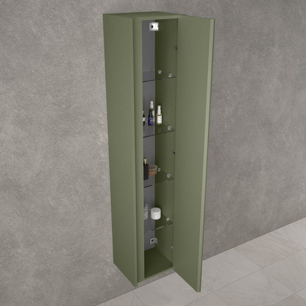 Scanalato Tall Wall Cabinet - Seaweed 350mm x 1650mm