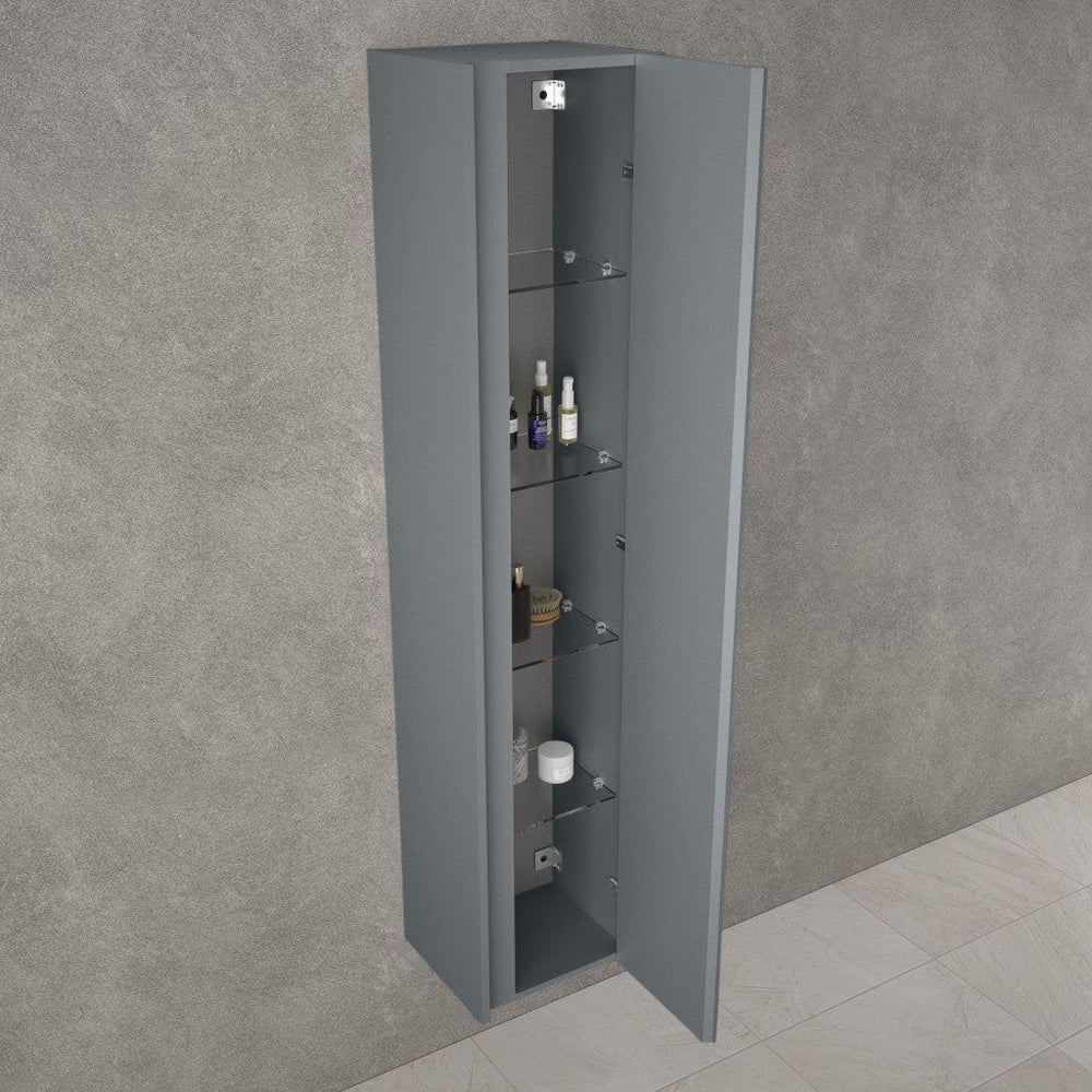 Scanalato Tall Wall Cabinet - Slate Grey 350mm x 1650mm