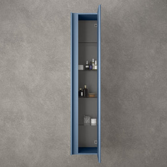 Scanalato Tall Wall Cabinet - Soft Blue 350mm x 1650mm