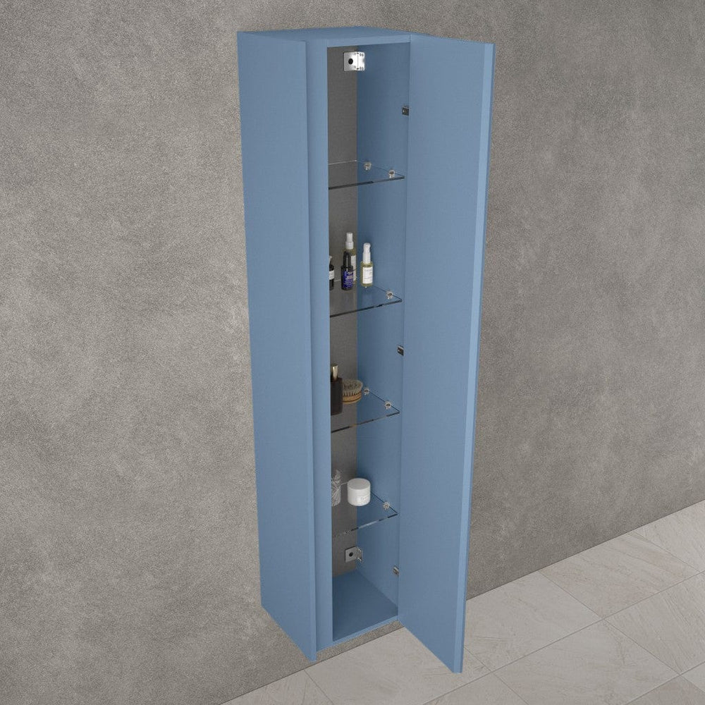 Scanalato Tall Wall Cabinet - Soft Blue 350mm x 1650mm