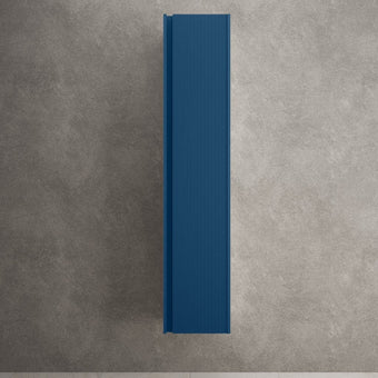 Scanalato Tall Wall Cabinet - Ocean Blue 350mm x 1650mm