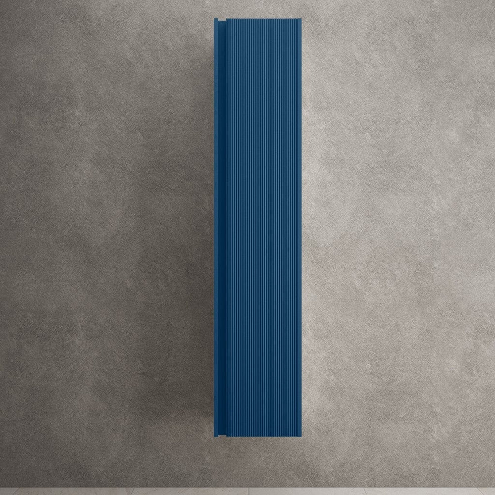 Scanalato Tall Wall Cabinet - Ocean Blue 350mm x 1650mm