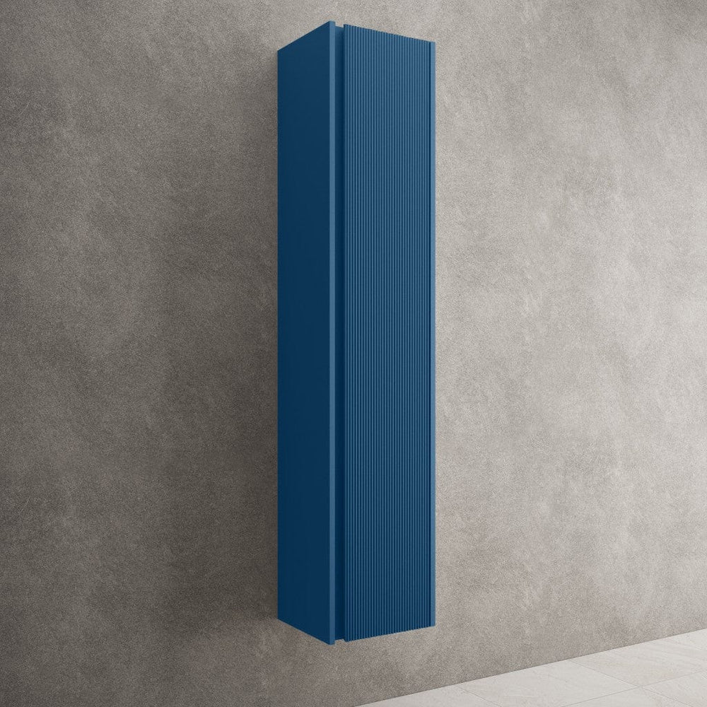 Scanalato Tall Wall Cabinet - Ocean Blue 350mm x 1650mm