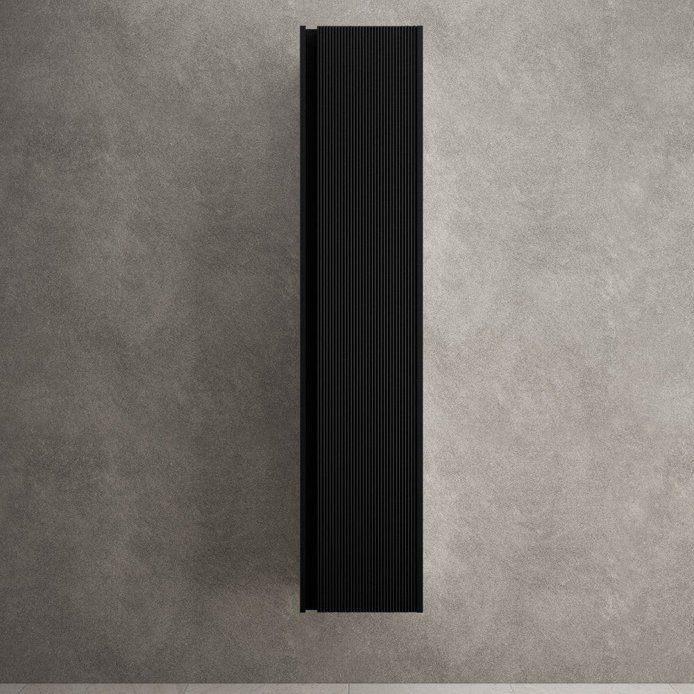 Scanalato Tall Wall Cabinet - Pure Black 350mm x 1650mm