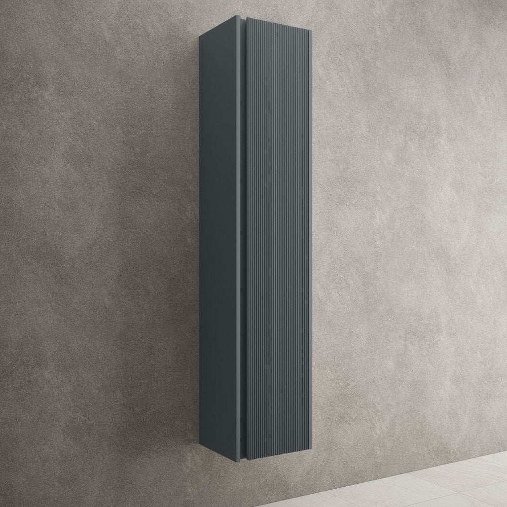 Scanalato Tall Wall Cabinet - Slate Grey 350mm x 1650mm