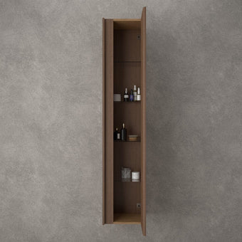 Scanalato Tall Wall Cabinet - Walnut 350mm x 1650mm