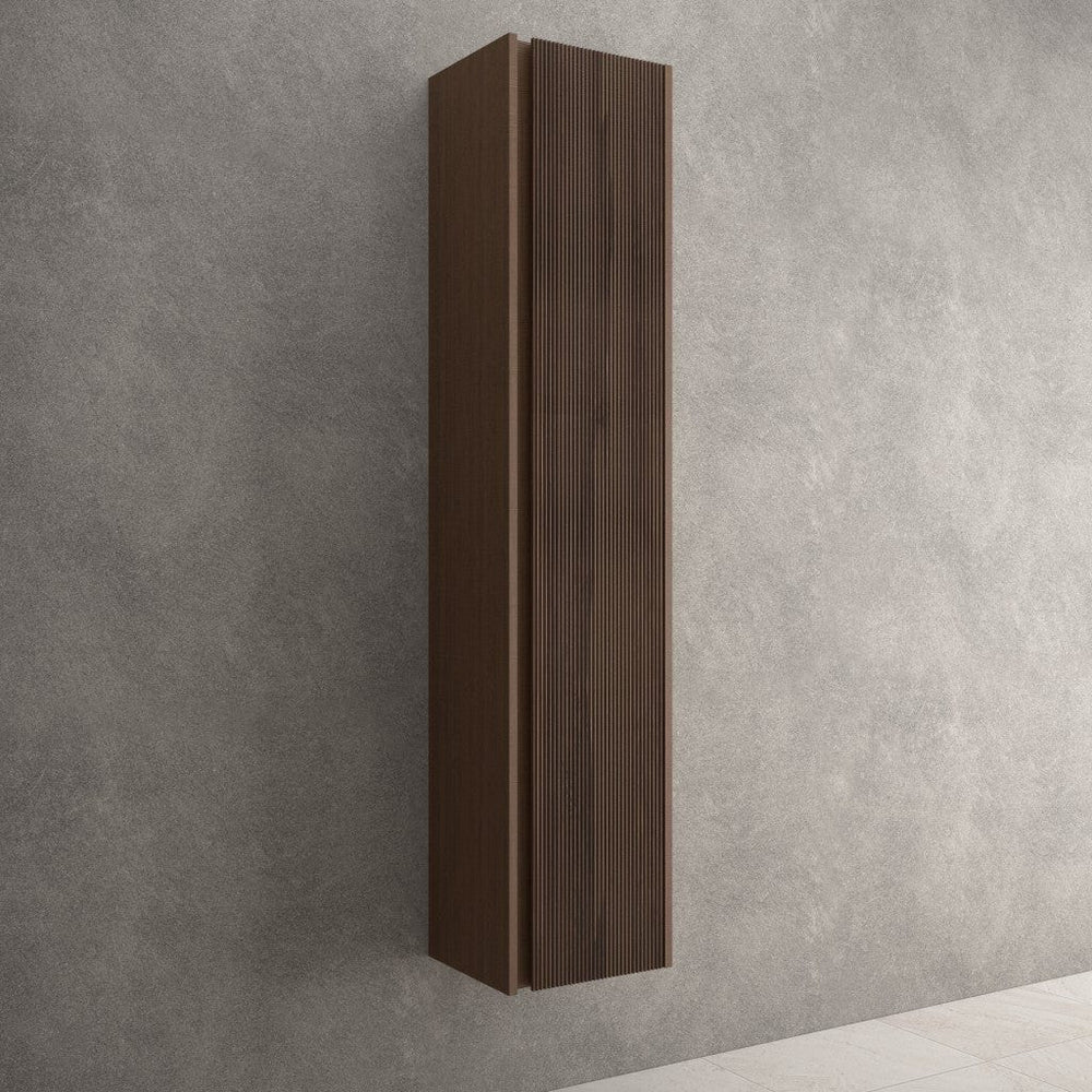 Scanalato Tall Wall Cabinet - Walnut 350mm x 1650mm