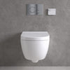 Smart Toilet, Concealed Cistern And Frame And Brushed Steel Effect Flush Plate