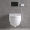 Smart Toilet, Concealed Cistern And Frame And Matt Black Flush Plate