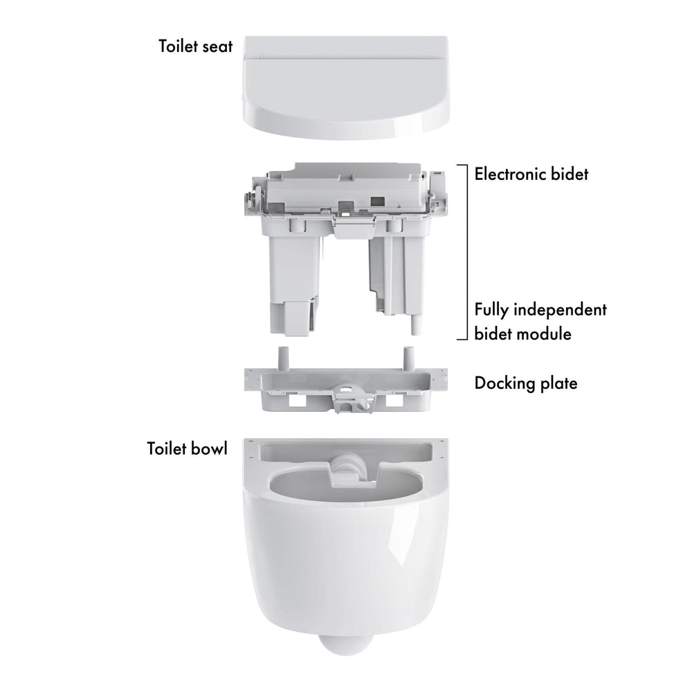 Smart Toilet, Concealed Cistern And Frame And Chrome Effect Flush Plate