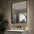 Primitivo Square Steam Free Mirror with LED - Matt Black 750x900mm