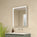 Fiano Steam-Free Modern Mirror Cabinet 600 x 700mm - Aluminium