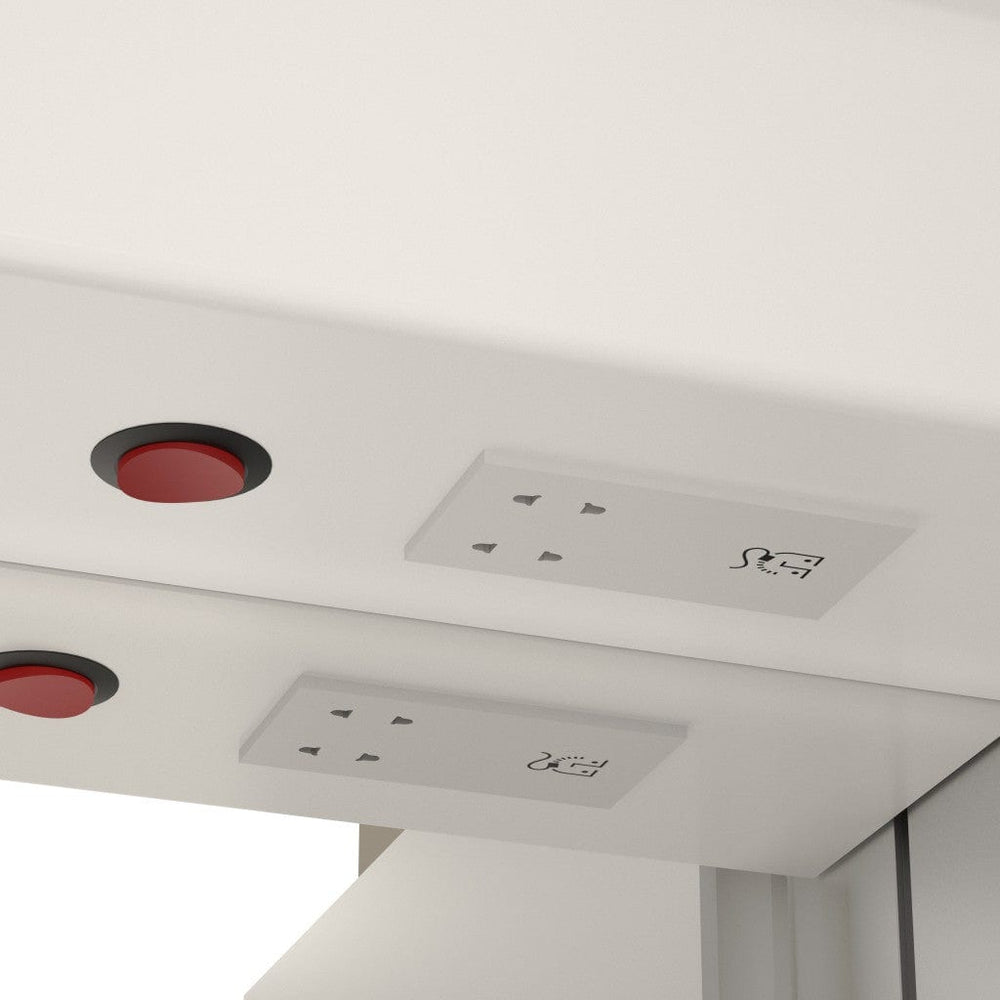 Nebbiolo Steam Free Aluminium Double Door Mirror Cabinet with Open Shelf 800x700mm