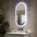 Pignolo Oval Steam Free Mirror with LED Edge - 450x900mm
