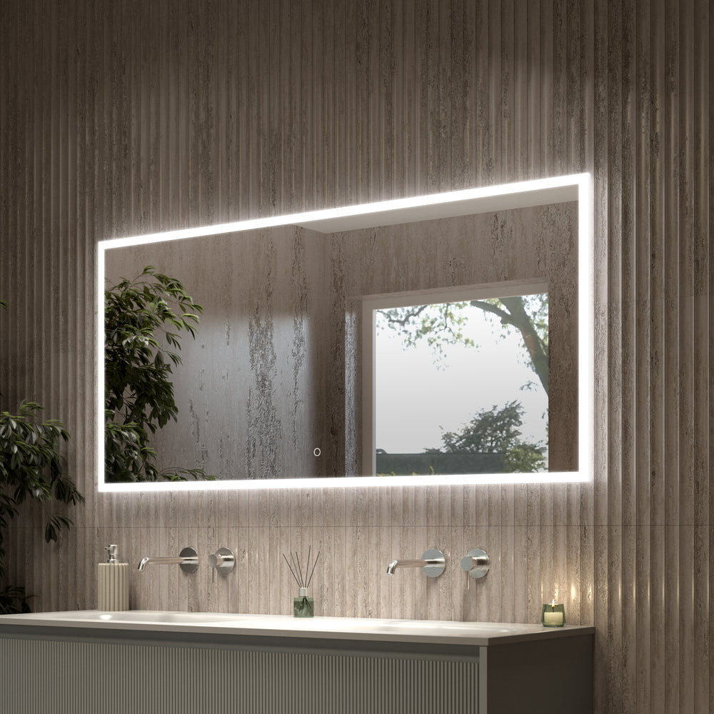 Roscetto Backlit LED Steam Free Mirror - 1400x650mm