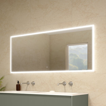 Roscetto Backlit LED Steam Free Mirror - 1600x650mm